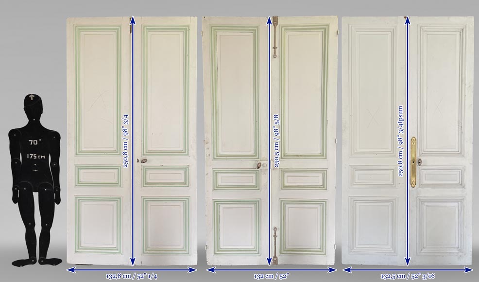 Set of 3 molded double doors-17