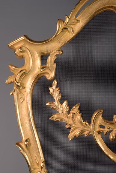 Louis XV style firescreen with a butterfly-2