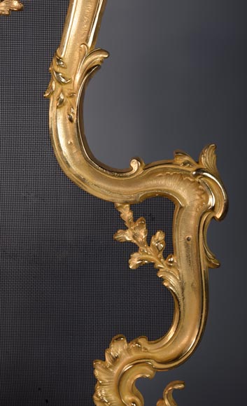 Louis XV style firescreen with a butterfly-4