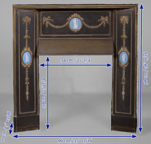 Mantel insert with medallions Wedgwood style-10
