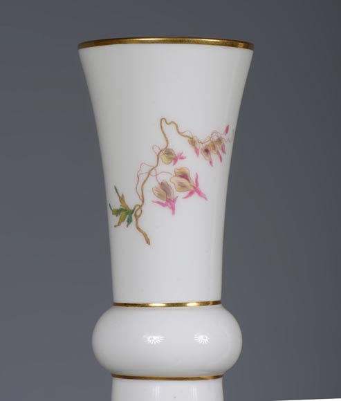 Manufacture de Sèvres - Pair of vases Delhi model with a polychrome floral decoration, 1875-5