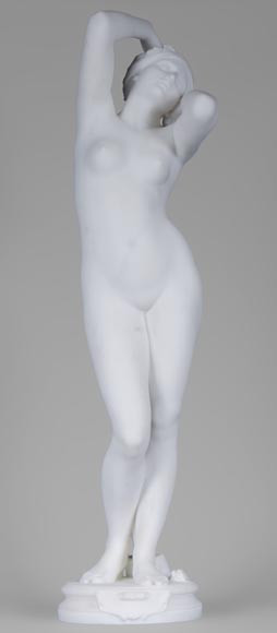 Laurent MARQUESTE -« Galatea », Marble sculpture, circa 1885-0