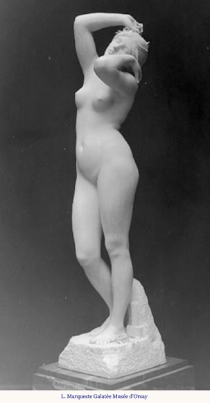 Laurent MARQUESTE -« Galatea », Marble sculpture, circa 1885-1