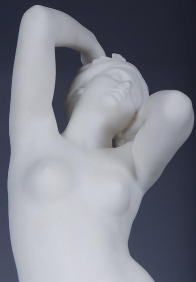 Laurent MARQUESTE -« Galatea », Marble sculpture, circa 1885-2