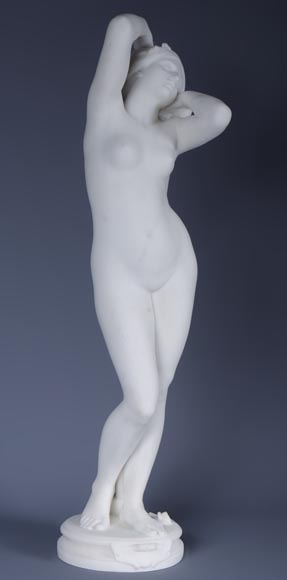 Laurent MARQUESTE -« Galatea », Marble sculpture, circa 1885-4
