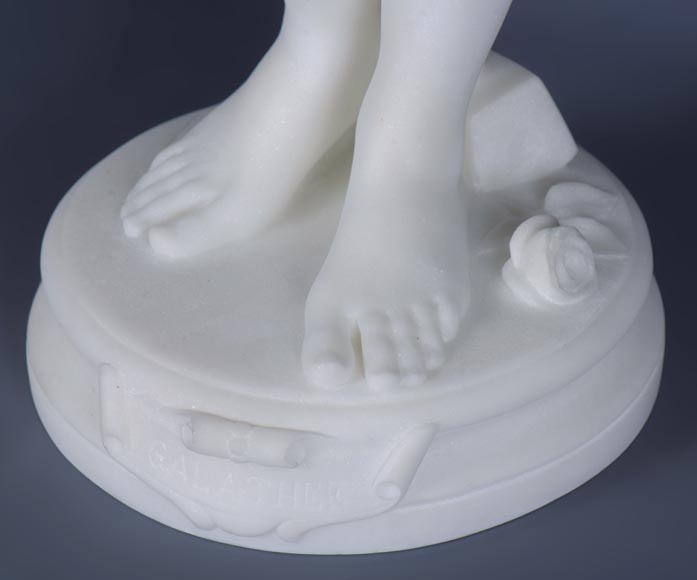 Laurent MARQUESTE -« Galatea », Marble sculpture, circa 1885-6