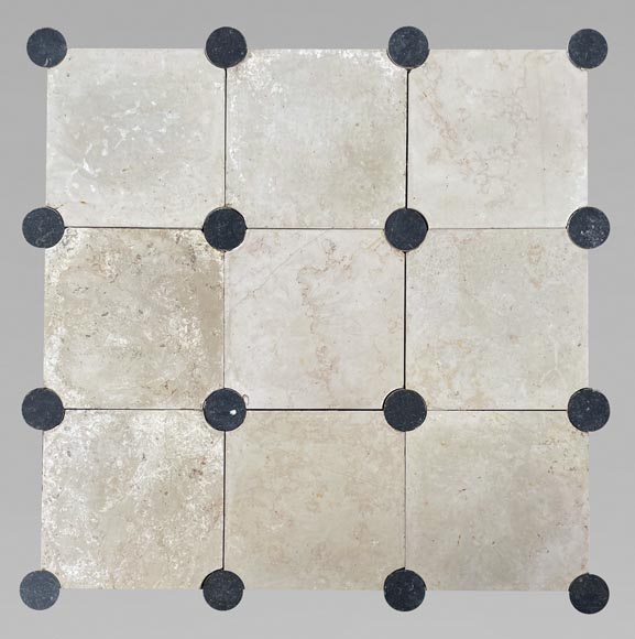 Batch of around 23 m² of square cabochons in marble stone-0
