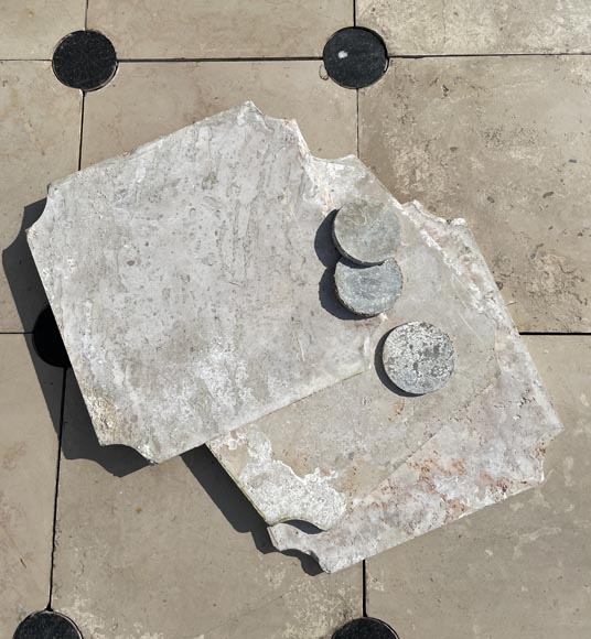 23 square meters of stone flooring with cabochons-5