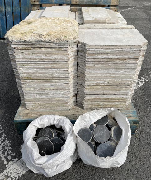 23 square meters of stone flooring with cabochons-7