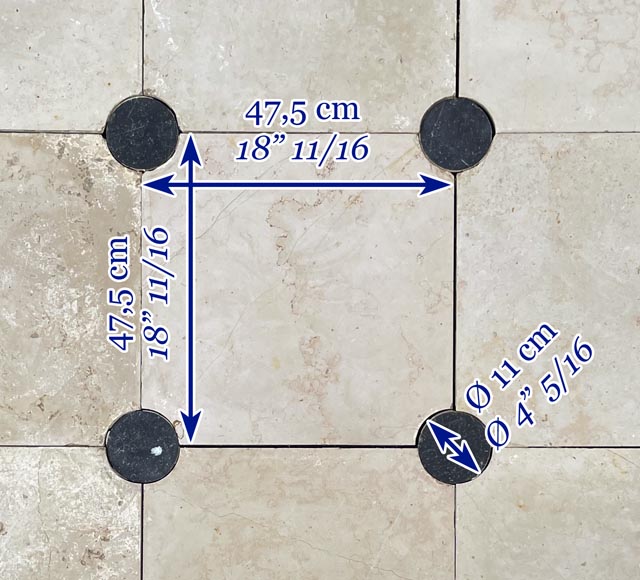 23 square meters of stone flooring with cabochons-8
