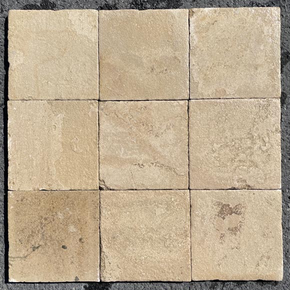 Batch of about 13,5m² of stone square tiles-0