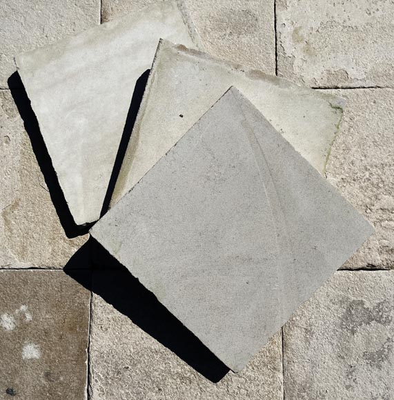 Batch of about 13,5m² of stone square tiles-5