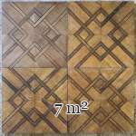 About 7m² of beautiful marquetery parquet flooring wit geometric motifs