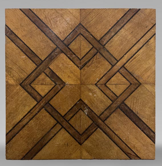 About 7m² of beautiful marquetery parquet flooring wit geometric motifs-1