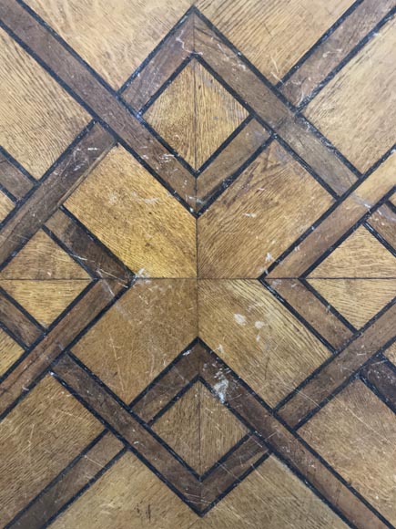 About 7m² of beautiful marquetery parquet flooring wit geometric motifs-4