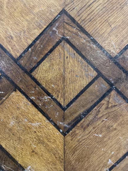 About 7m² of beautiful marquetery parquet flooring wit geometric motifs-5