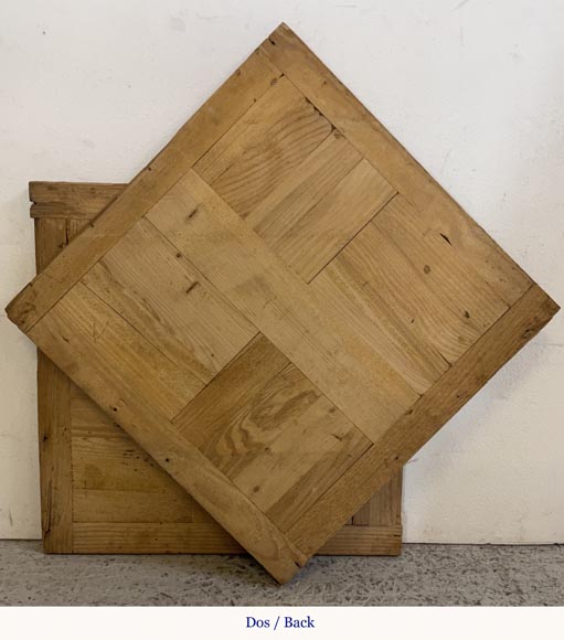 About 7m² of beautiful marquetery parquet flooring wit geometric motifs-7