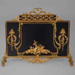Napoleon III gilt bronze firescreen richly decorated