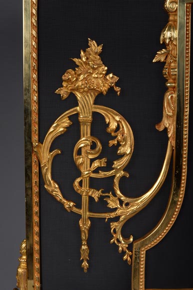 Napoleon III gilt bronze firescreen richly decorated-3