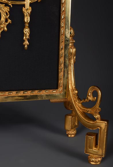 Napoleon III gilt bronze firescreen richly decorated-6