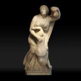 "Niobe", alabaster statue after an original greek statue