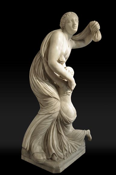 "Niobe", alabaster statue after an original greek statue-3