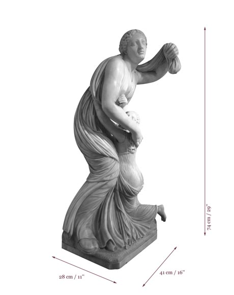 "Niobe", alabaster statue after an original greek statue-5
