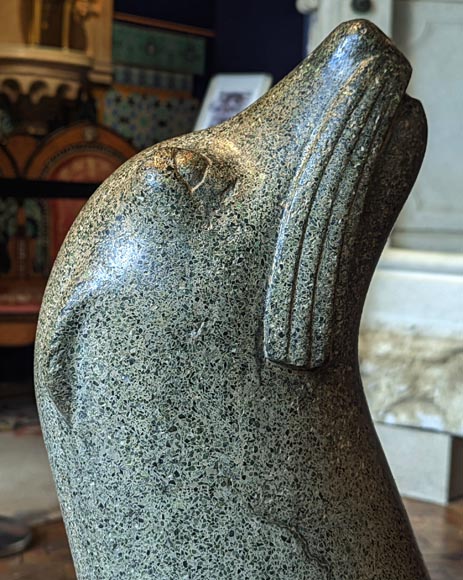 G. Scalet - Sculpture of a sea lion in green Terrazzo-5