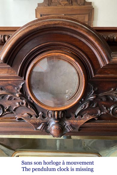 Walnut woodwork with large Napoleon III style fireplace-7