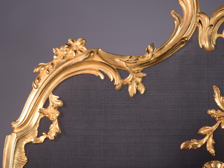  Louis XV style firescreen with torch decoration-2