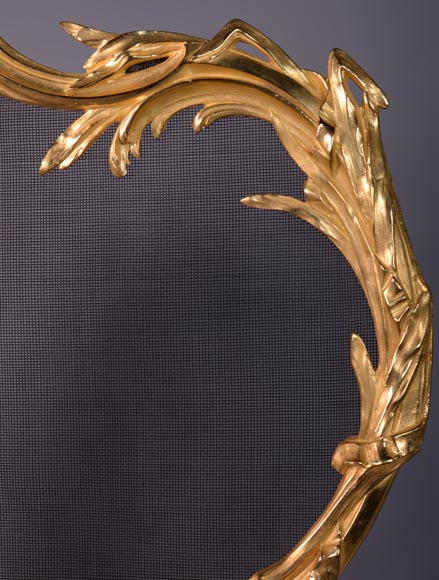  Louis XV style firescreen with torch decoration-5