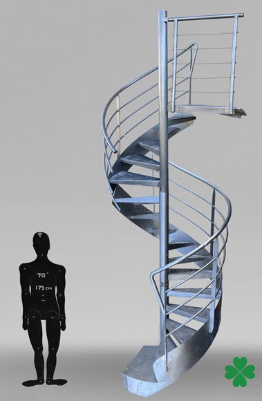 Modern metal spiral staircase - Architectural elements, staircase, columns