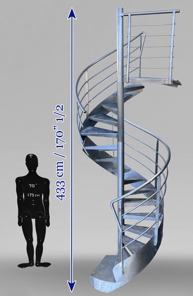 Modern metal spiral staircase-12