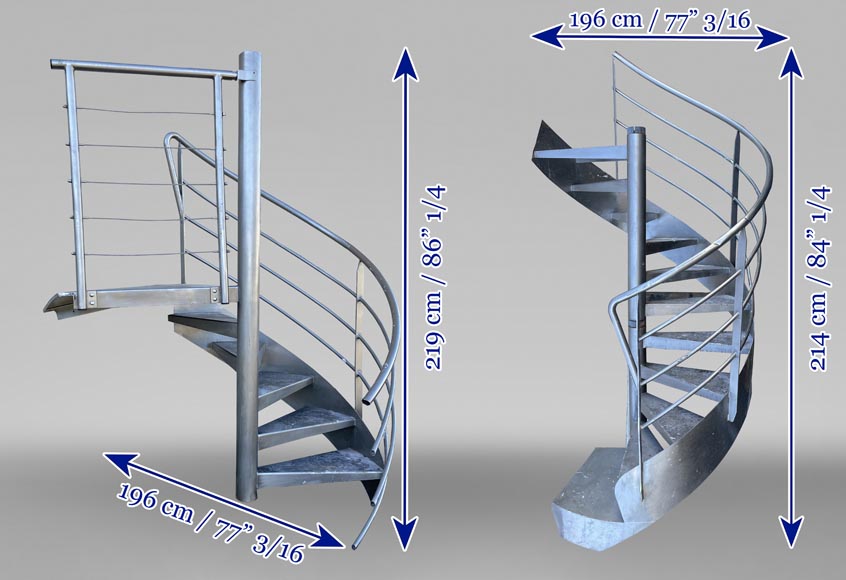 Modern metal spiral staircase-13