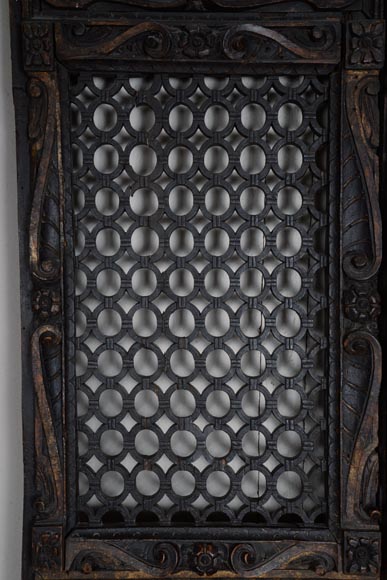 17th century Spanish double door in fruitwood-1