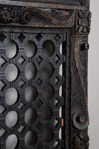 17th century Spanish double door in fruitwood-3