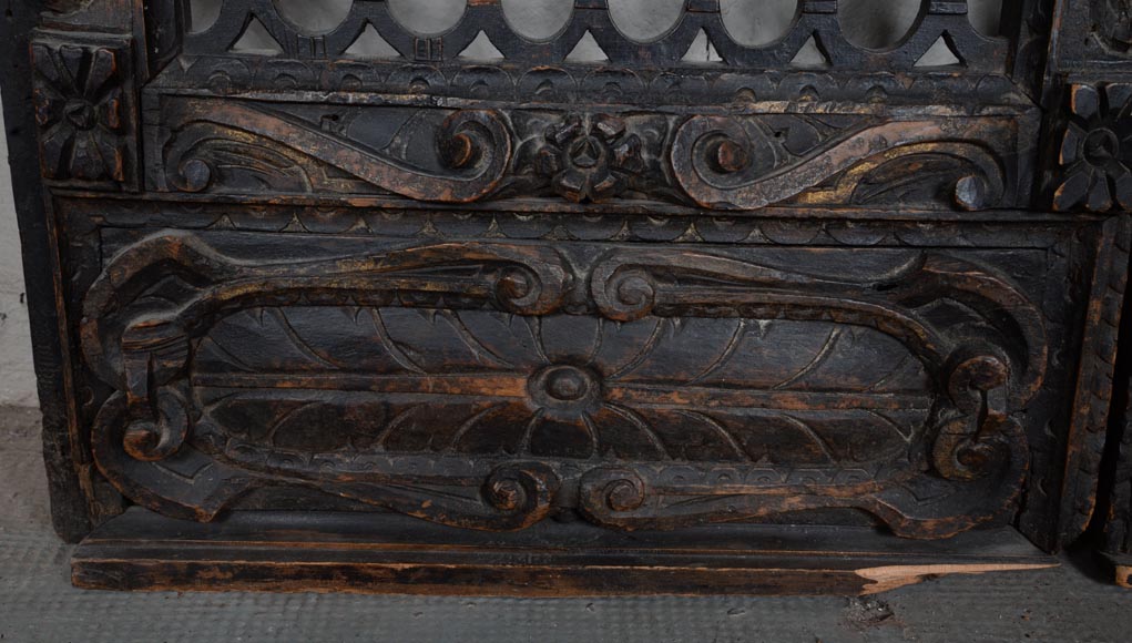 17th century Spanish double door in fruitwood-8