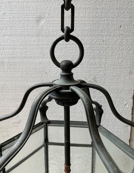 Large Napoleon III style bronze lanterns-4