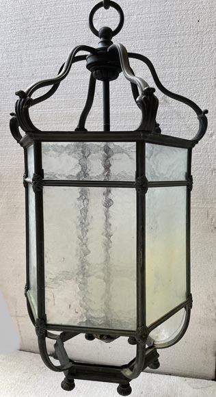 Two large Napoleon III style bronze lanterns-1