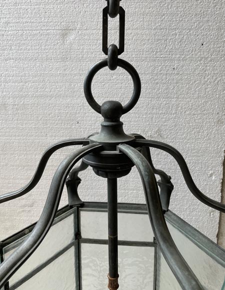 Two large Napoleon III style bronze lanterns-4