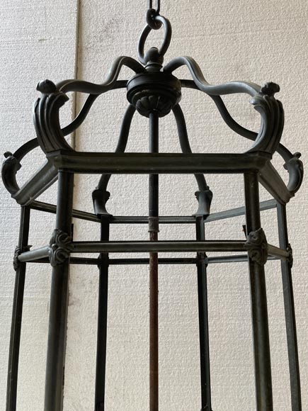 Two large Napoleon III style bronze lanterns-6