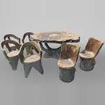 Rocaille style composite stone garden furniture