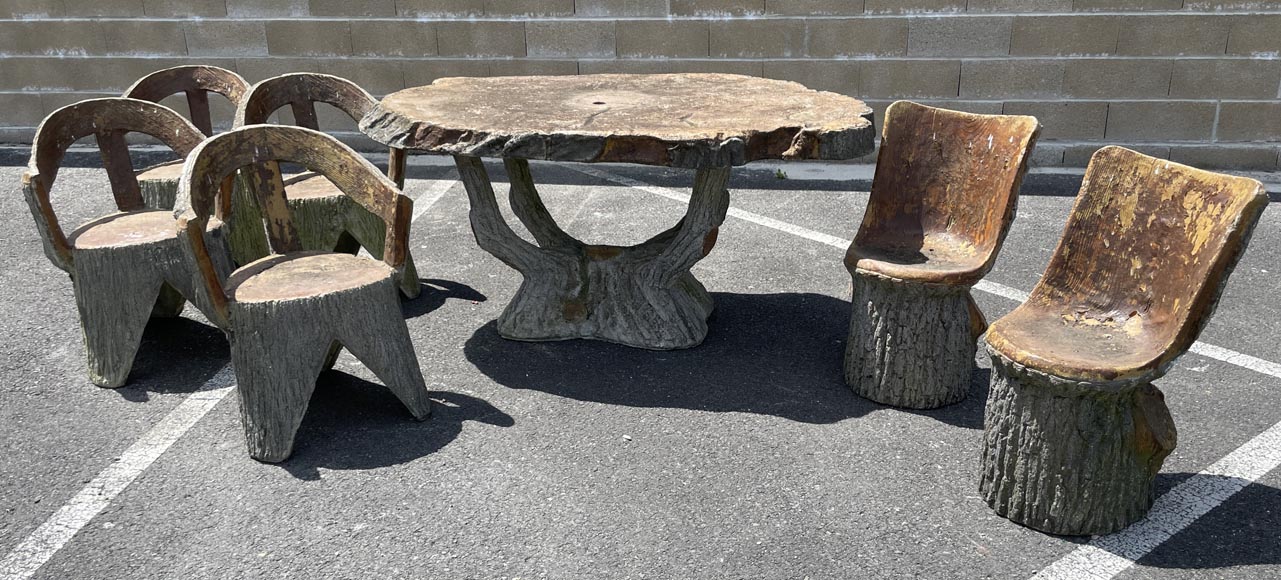 Rocaille style composite stone garden furniture-1