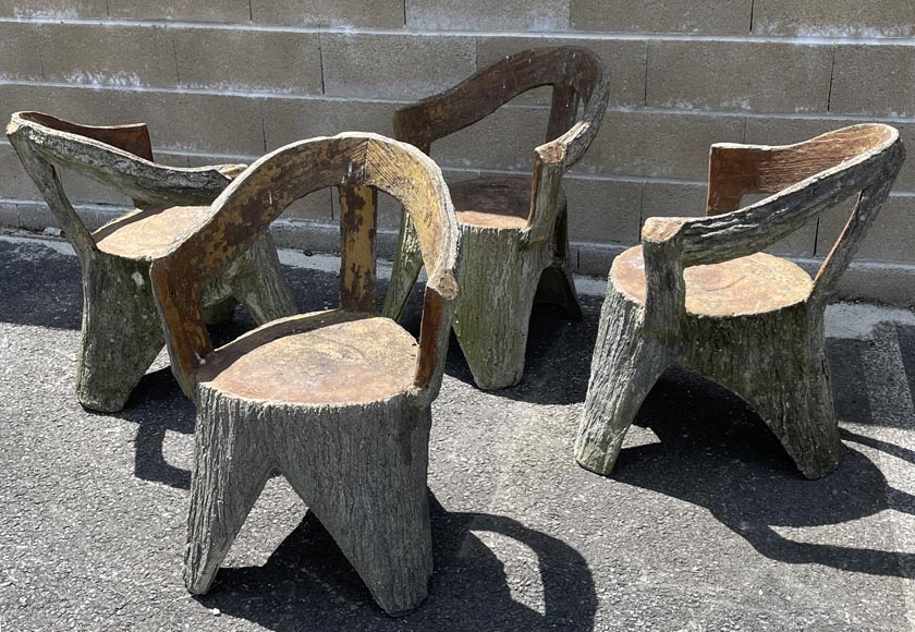 Rocaille style composite stone garden furniture-2