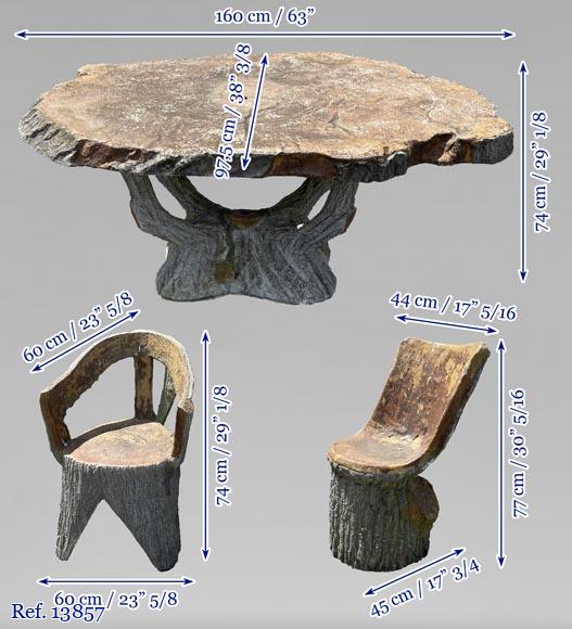 Rocaille style composite stone garden furniture-8