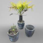 Three garden vases from stoneware crucible