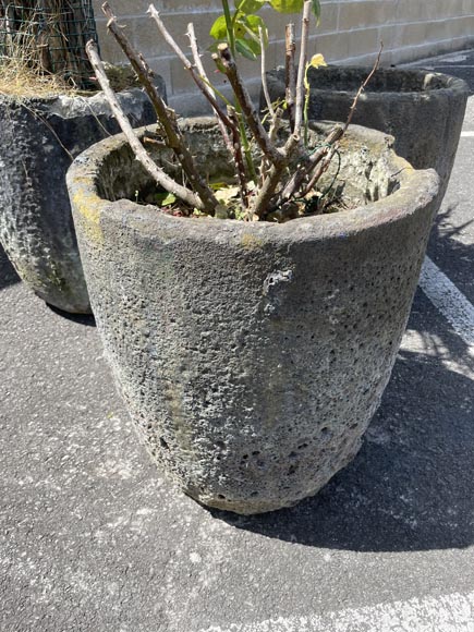 Three garden vases from stoneware crucible-3