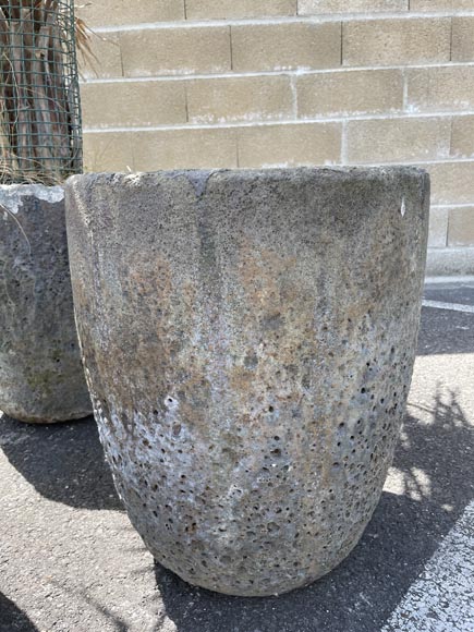 Three garden vases from stoneware crucible-4