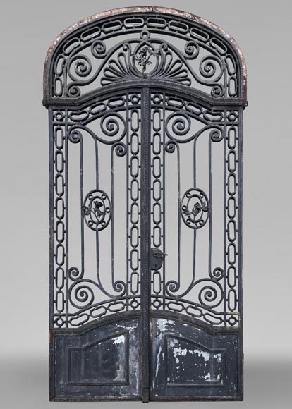 Louis XV style wrought iron mansion door-0