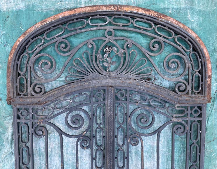 Louis XV style wrought iron mansion door-1